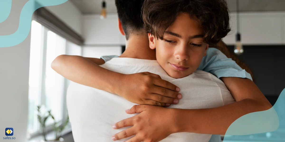 Child feeling confident because he enjoys a healthy relationship with his father