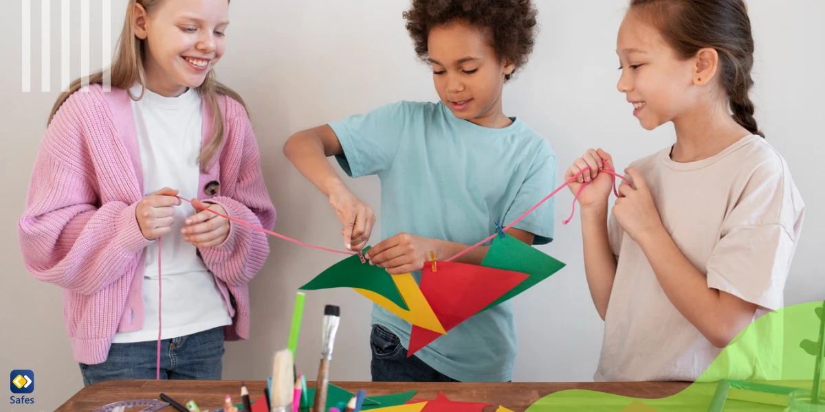 Kids doing DIY projects together