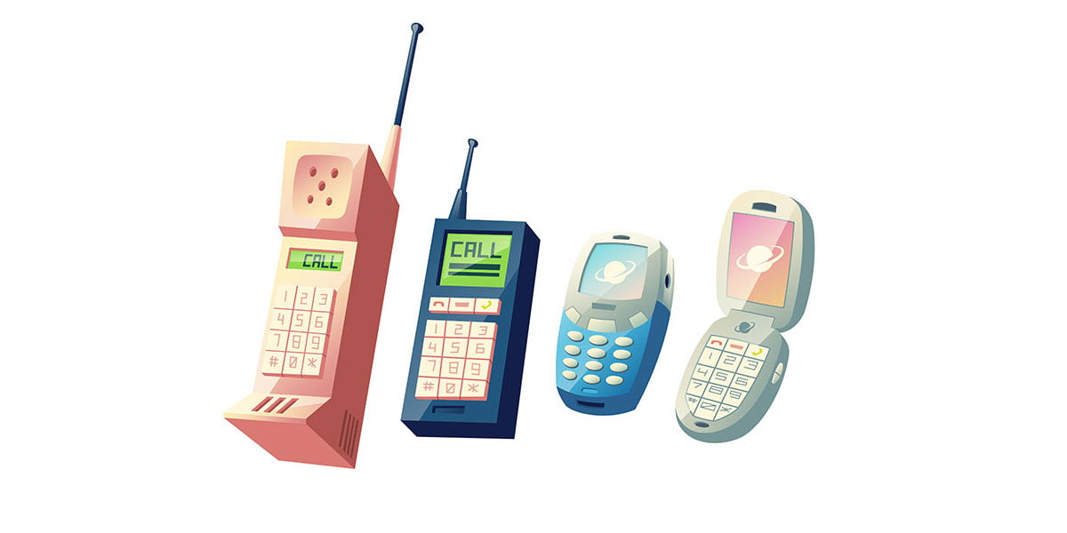 A variety of dumb phones