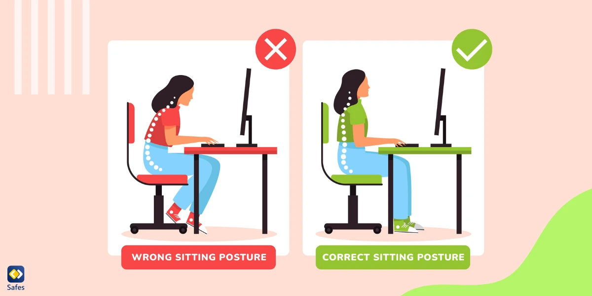 right and wrong sitting position