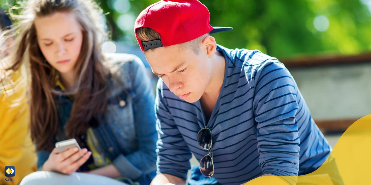 Teen girl and boy on a date