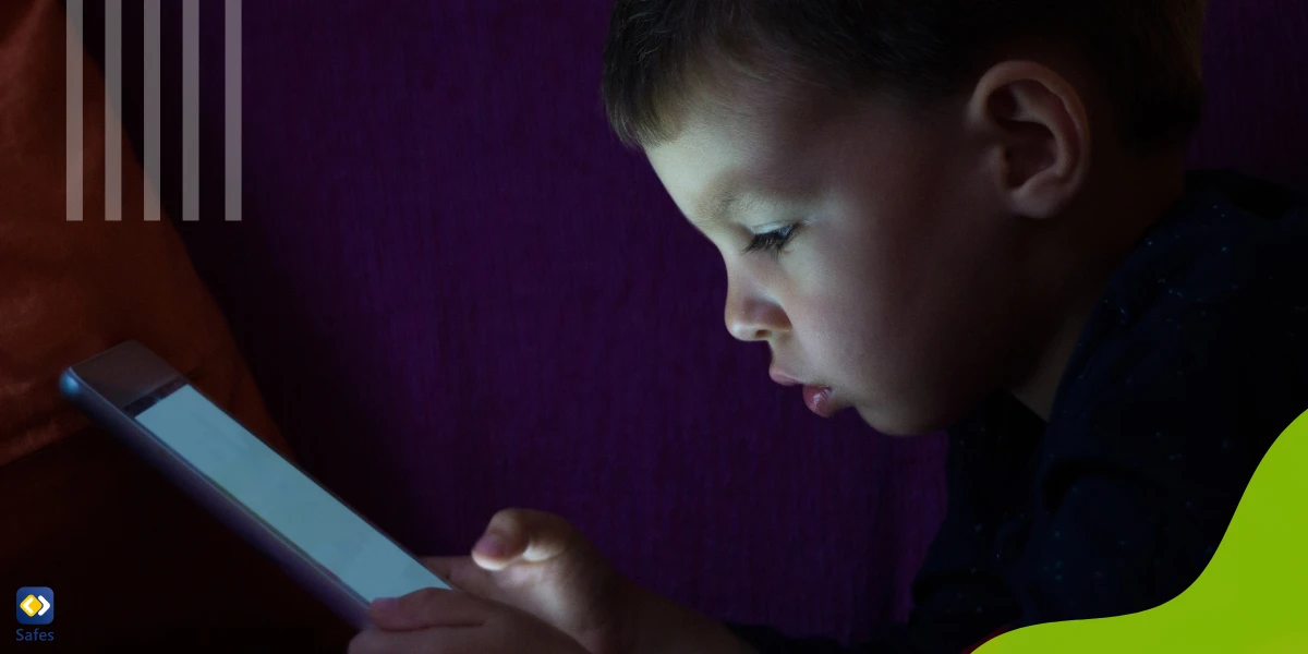 Child can’t go to sleep because he is addicted to his phone