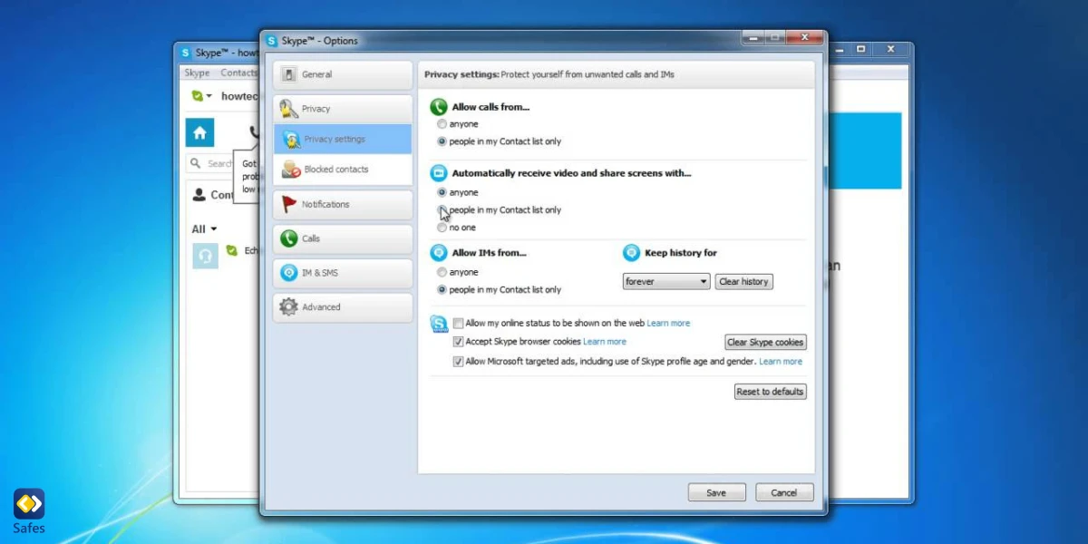 Skype Privacy Settings