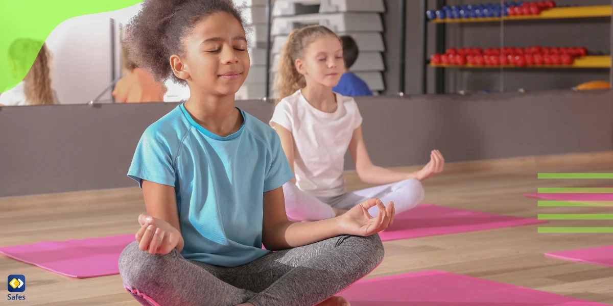 Children practicing mindfulness