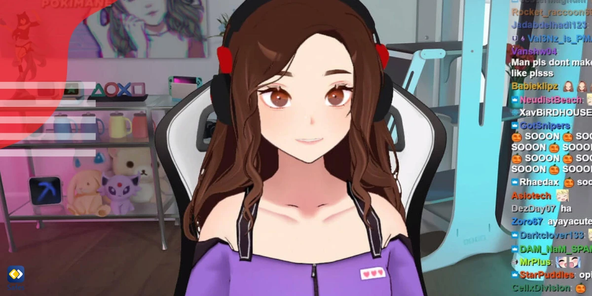 A screenshot showing an example of a VTuber