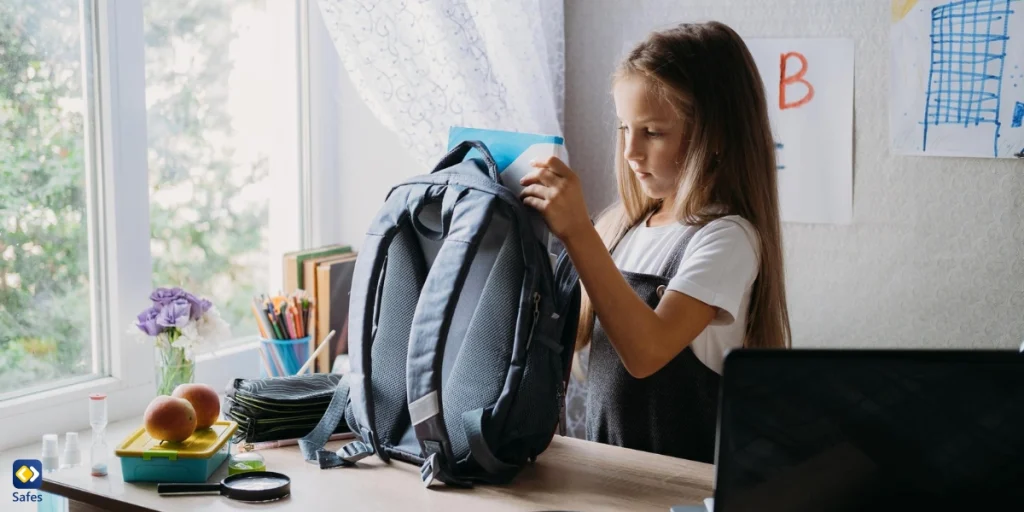 Child Preparing to Go to School