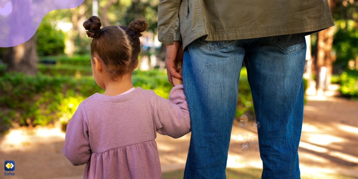 a father is spending time with his little daughter