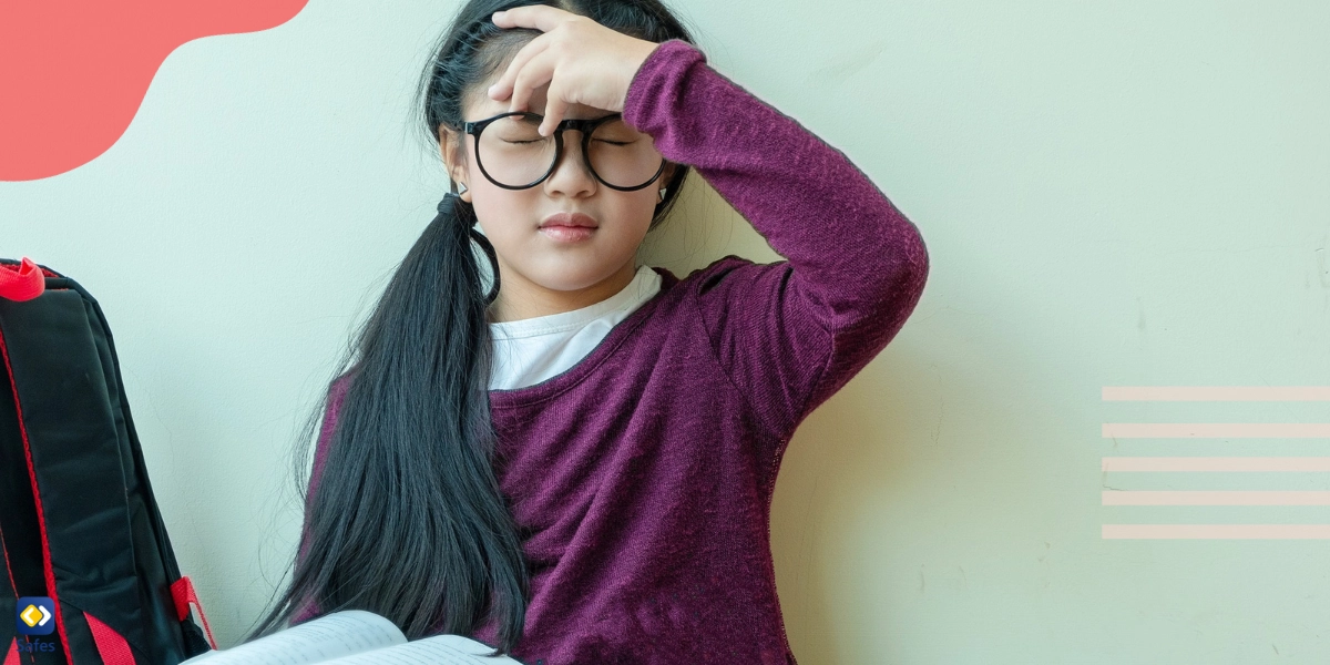 Teenager experiencing a panic attack before an exam