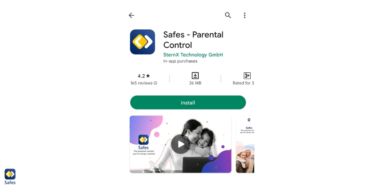 Steps to install the Safes parental control app