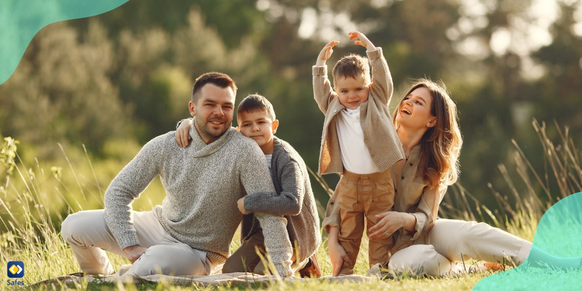 A happy family of four, who have strengthened their bonds now that they can express their emotions more easily.