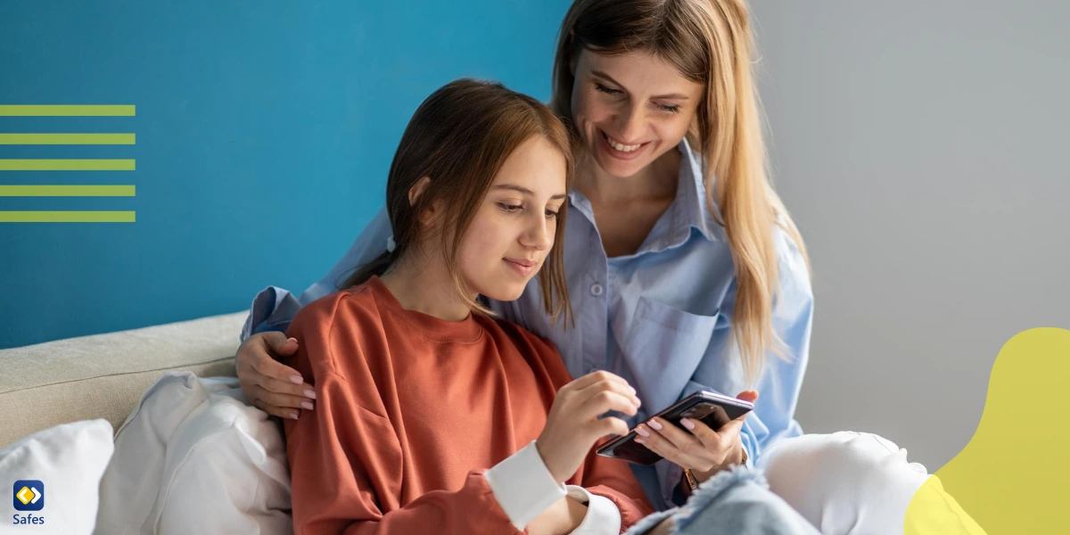 Mother giving advice to her daughter about ‘what are sexting laws?