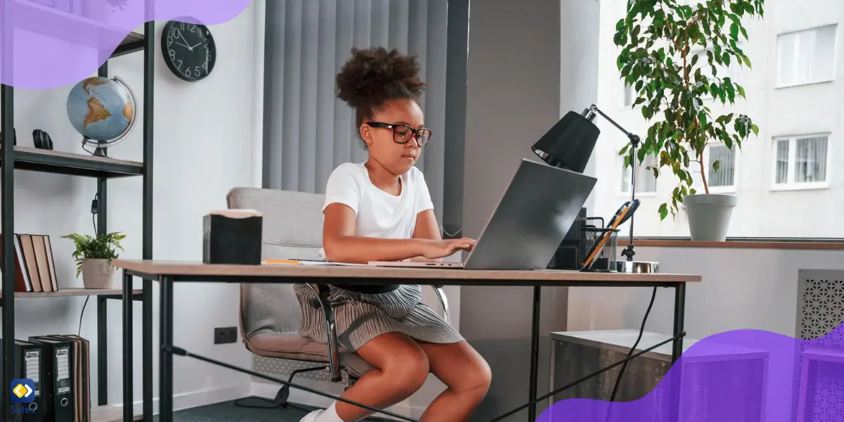 A girl in a proper setup for online gaming.