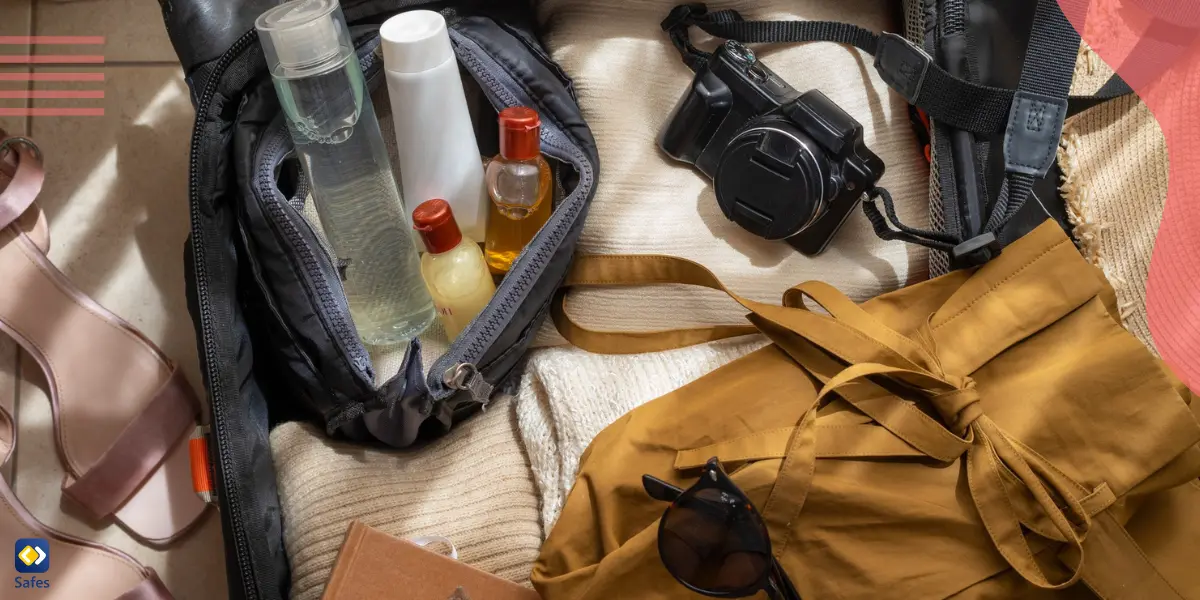 Tools and essentials a family packed for a geocaching adventure.