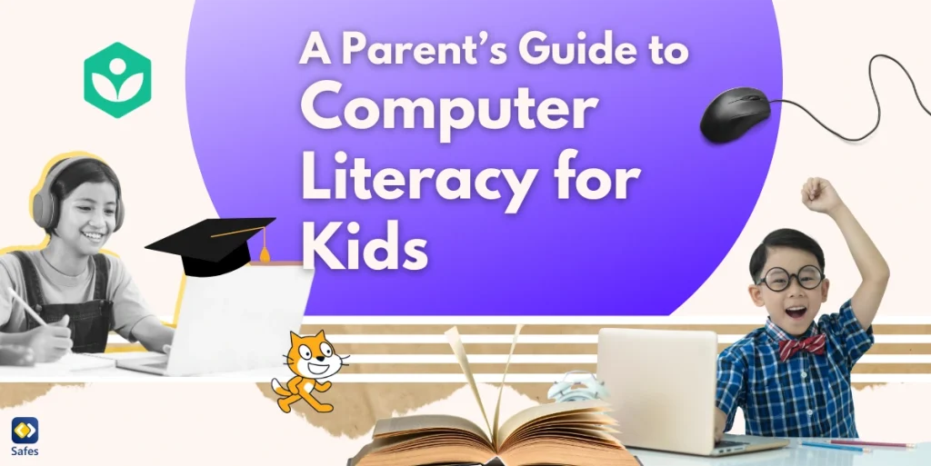 Graphic concept of Computer Literacy for Kids