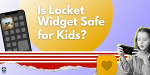 Grafisches Konzept des Locket-Widgets sicher für Kinder oder nicht