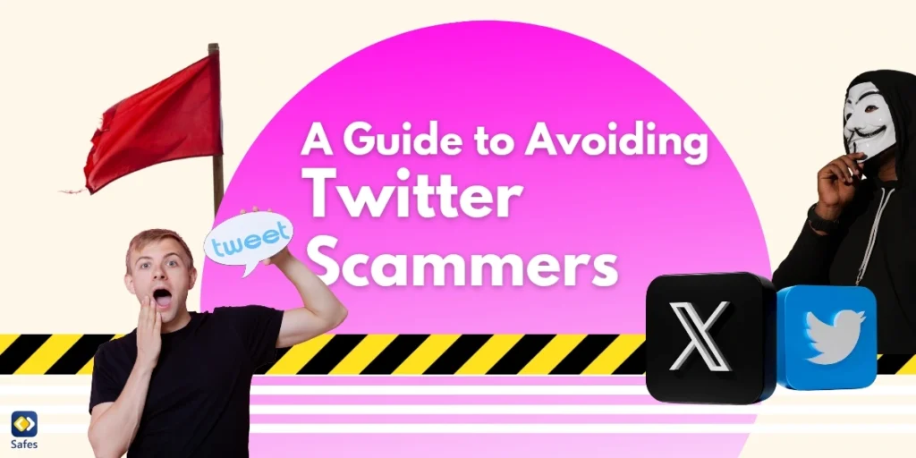 Graphic concept of Twitter Scammers