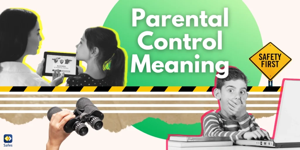 Graphic concept of parental control meaning