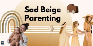 Graphic concept of sad beige parenting